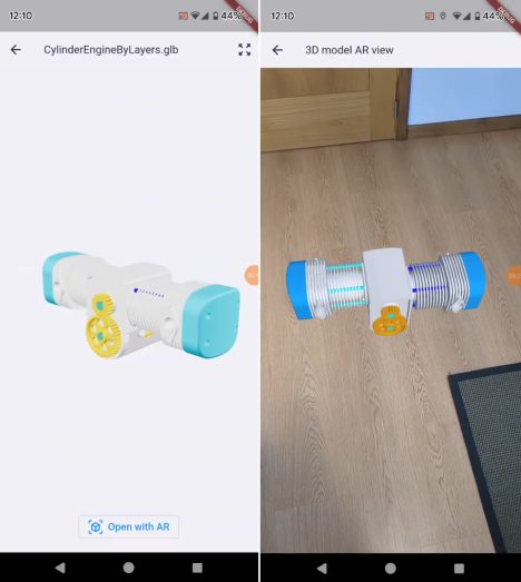 Visualize 3D models in Augmented Reality