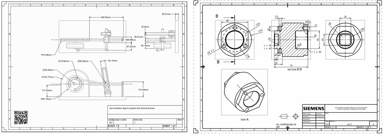 Targets images (technical drawings)